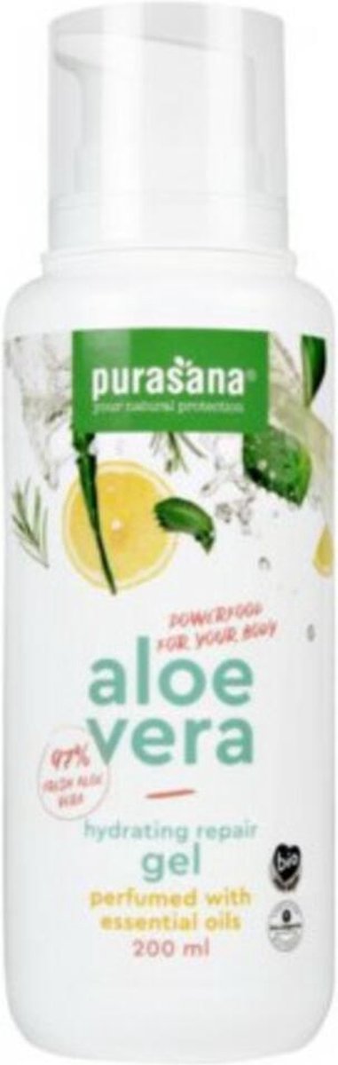 Purasana Aloe vera gel 97% parfum essentiele olie 200 ml