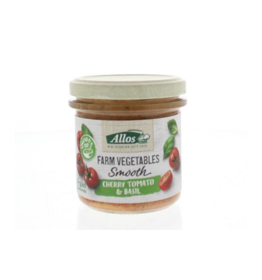 Allos Farm vegetables smooth tomaat & basilicum 140 gram