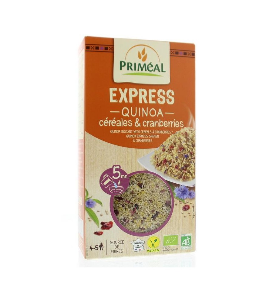 Primeal Quinoa express gekookt granen & cranberries 250 gram