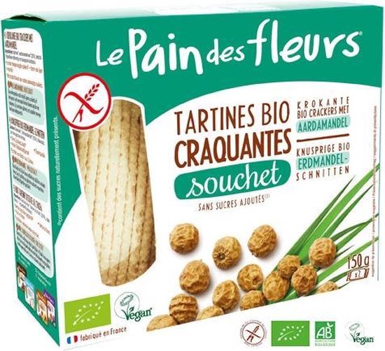 Le Pain des Fleurs Pain Des Fleurs Souchet crackers met aardamandel 150 gram