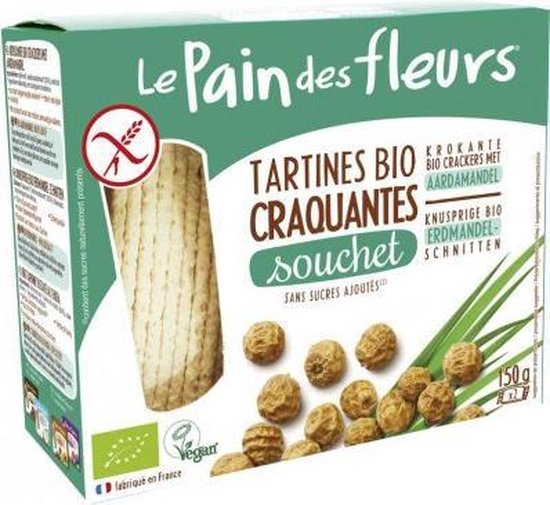 Le Pain des Fleurs Pain Des Fleurs Souchet crackers met aardamandel 150 gram