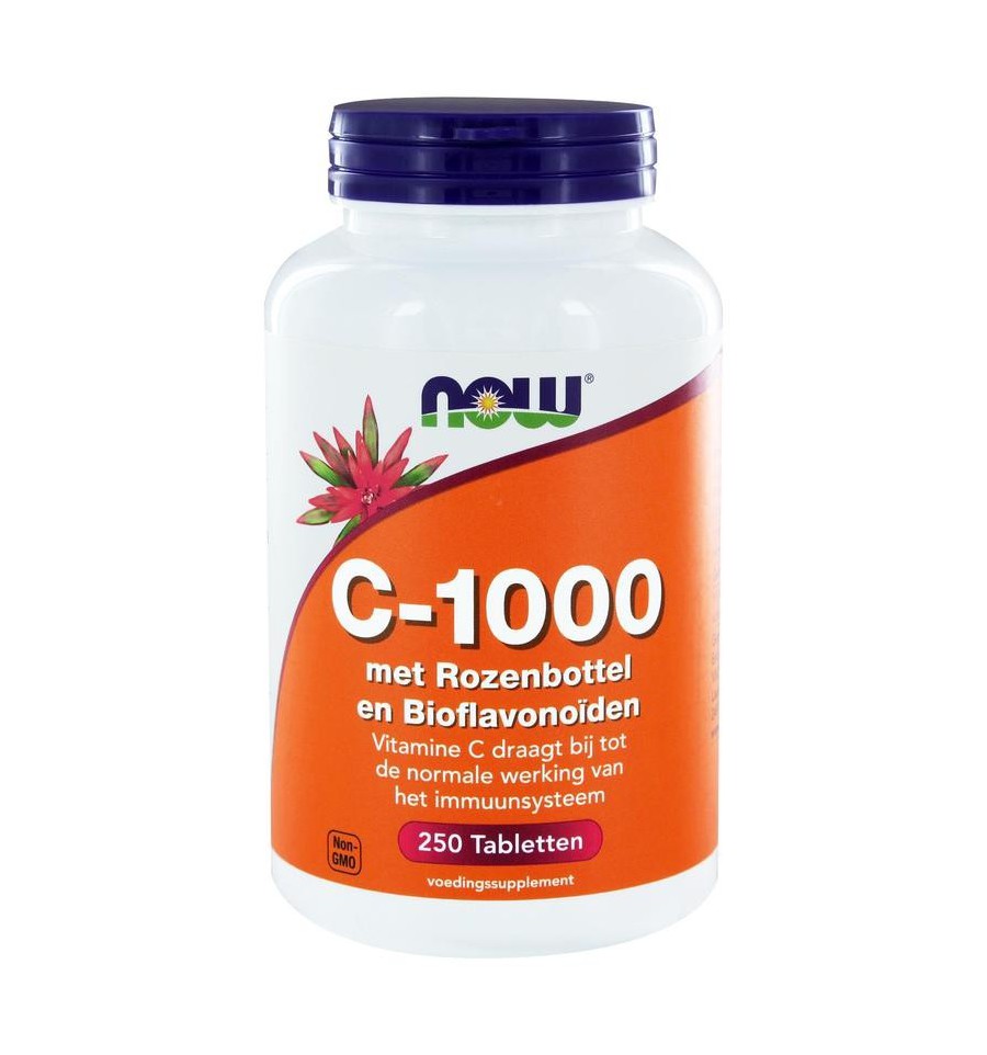 Now Vitamine C-1000 met rozenbottel en bioflavonoiden 250 tabletten