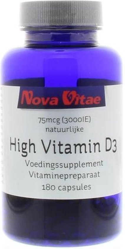 Nova Vitae High vitamine D3 3000IU 75 mcg 180 capsules