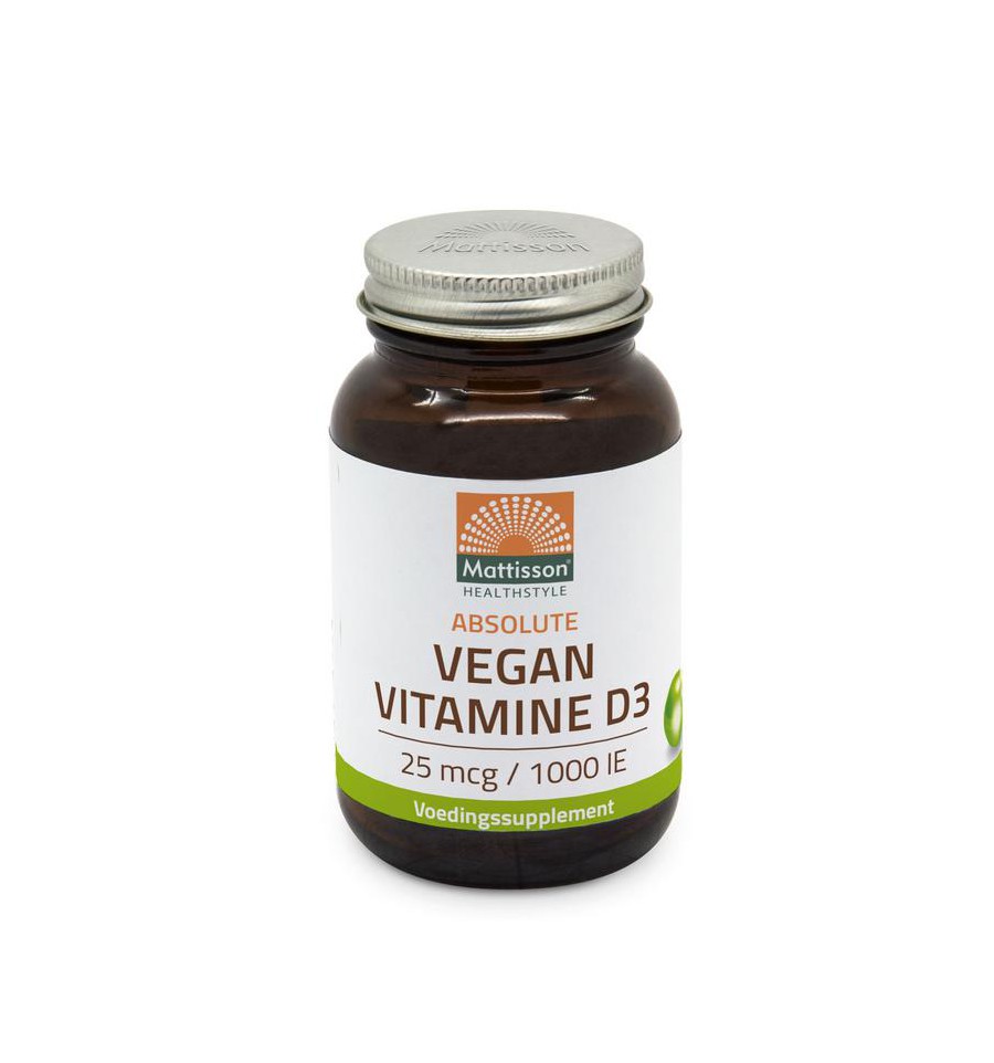 Mattisson Vegan vitamine D3 25 mcg/1000IE 120 vcaps