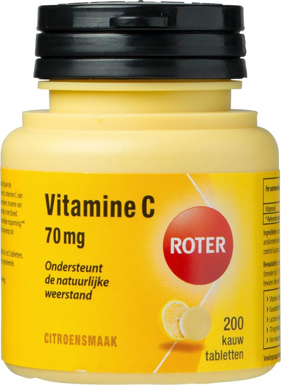 Roter Vitamine C 70 mg citroen 200 kauwtabletten
