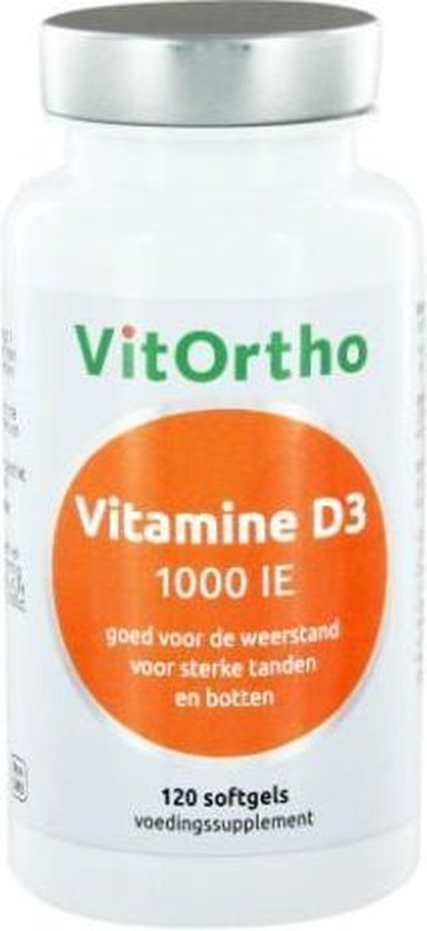 Vitortho Vitamine D3 1000 IE 120 softgels