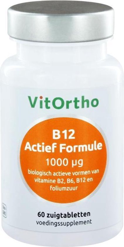 Vitortho B12 Actief formule 1000 mcg 60 zuigtabletten