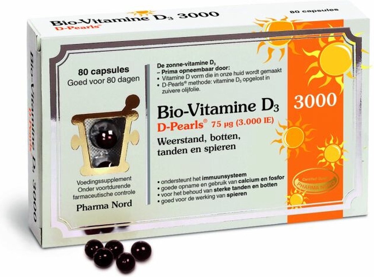 Pharma Nord Bio-Vitamine D3 3000IE D pearls 80 capsules