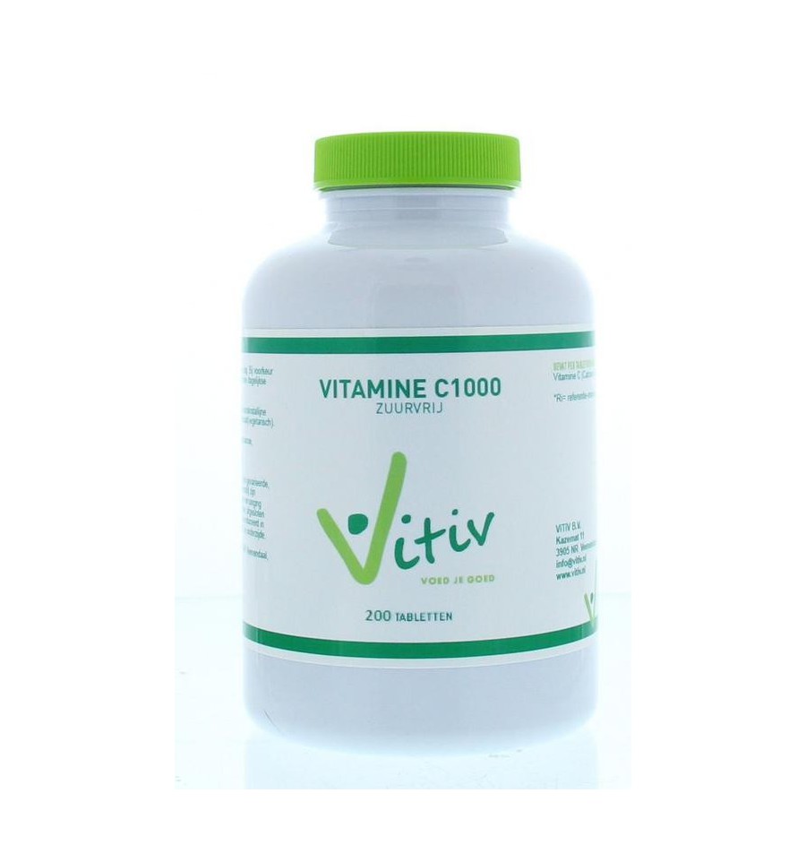 Vitiv Vitamine C zuurvrij 200 tabletten