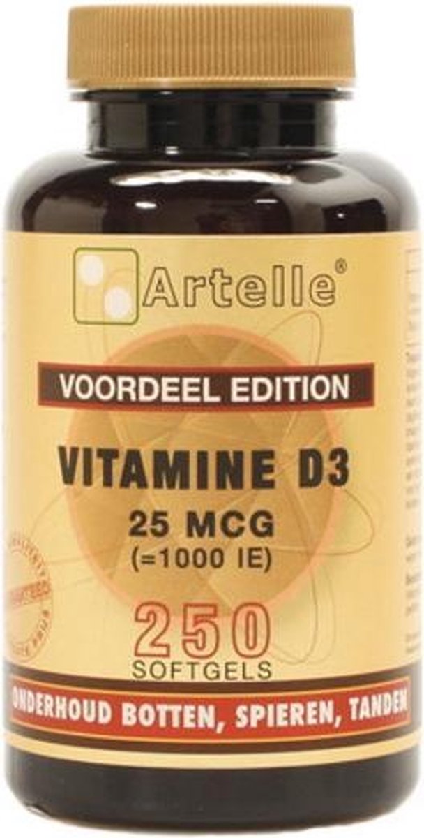 Artelle Vitamine D3 25 mcg 100 softgels