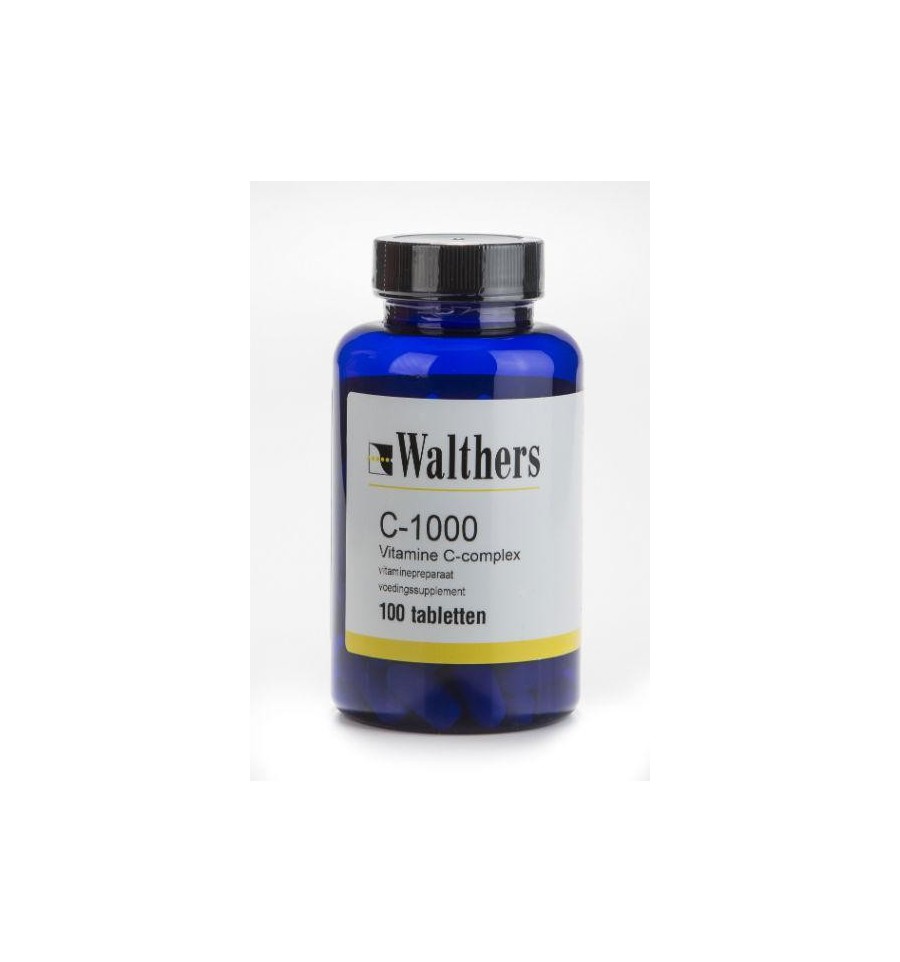 Walthers Vitamine C 1000 mg bioflav/rozenbottel 100 tabletten