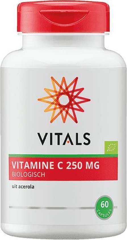 Vitals Vitamine C 250 mg biologisch 60 capsules