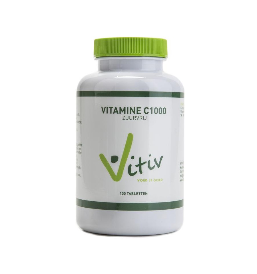 Vitiv Vitamine C1000 zuurvrij 100 tabletten