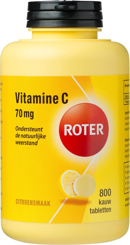 Roter Vitamine C 70 mg citroen 800 kauwtabletten