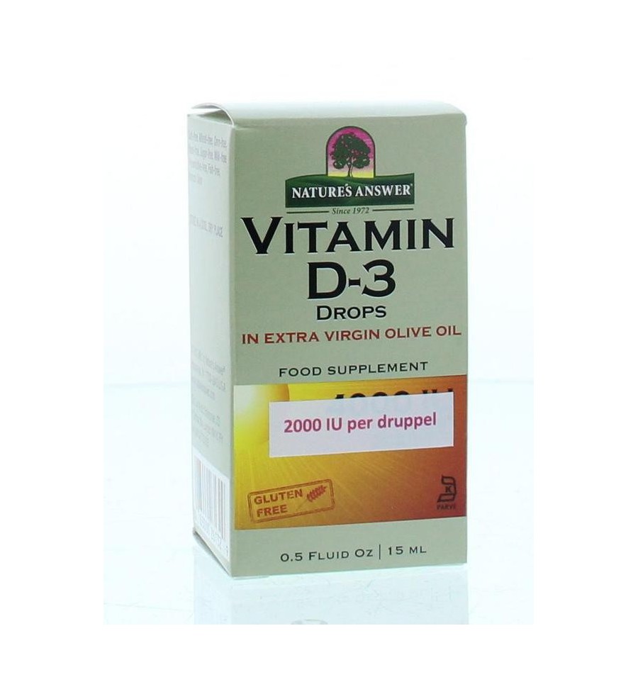 Natures Answer Vitamine D3 2000 IU 50 mcg per druppel 15 ml