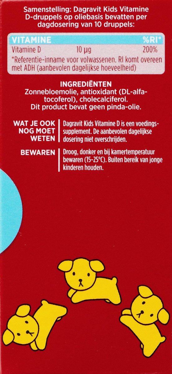 Dagravit Kids vitamine D druppels oliebasis 25 ml