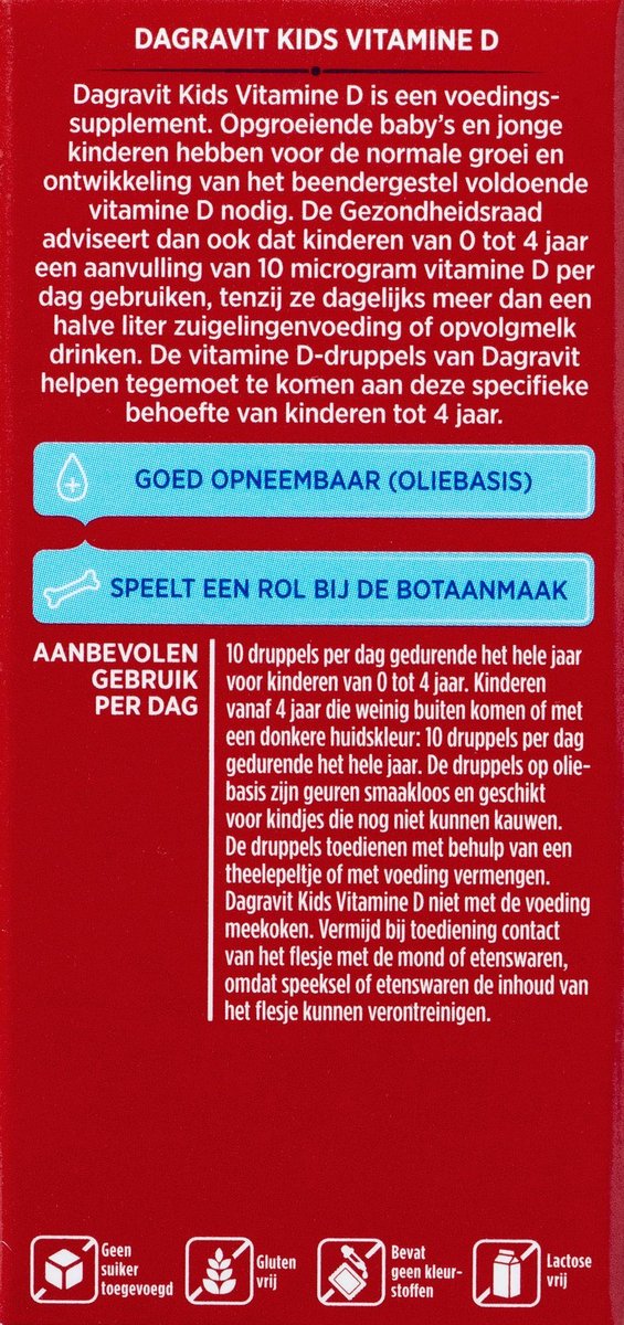 Dagravit Kids vitamine D druppels oliebasis 25 ml