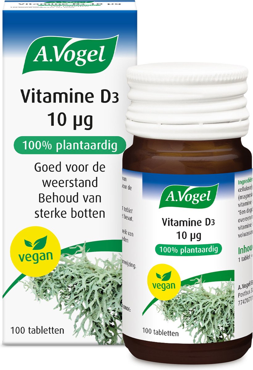 A.Vogel Vitamine D3 10ug 100 tabletten
