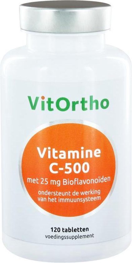 Vitortho Vitamine C-500 met 25 mg bioflavonoïden 120 tabletten