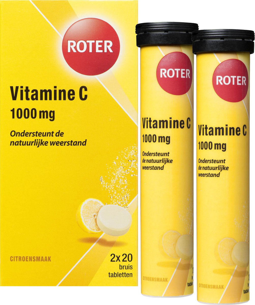 Roter Vitamine C 1000 mg citroen duo 2x20 bruistabletten 40 bruistable