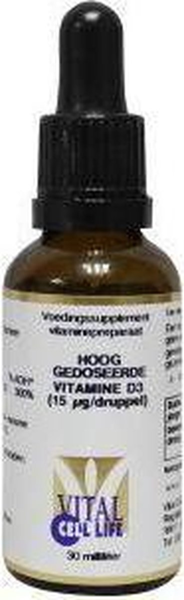 Vital Cell Life Vitamine D3 15 mcg druppels 30 ml