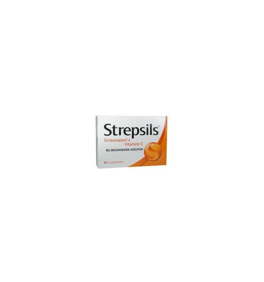 Strepsils Sinaasappel / Vitamine C 36 zuigtabletten