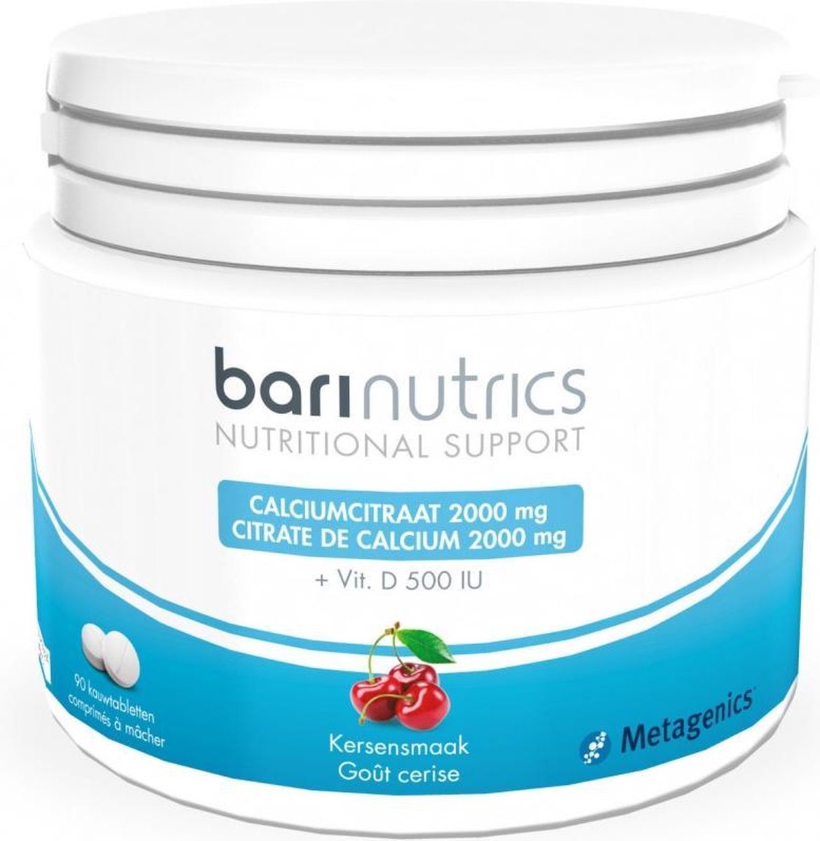Barinutrics Calciumcitraat kers 90 tabletten