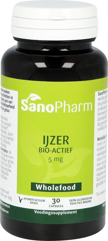 Sanopharm IJzer 5 mg wholefood 30 capsules