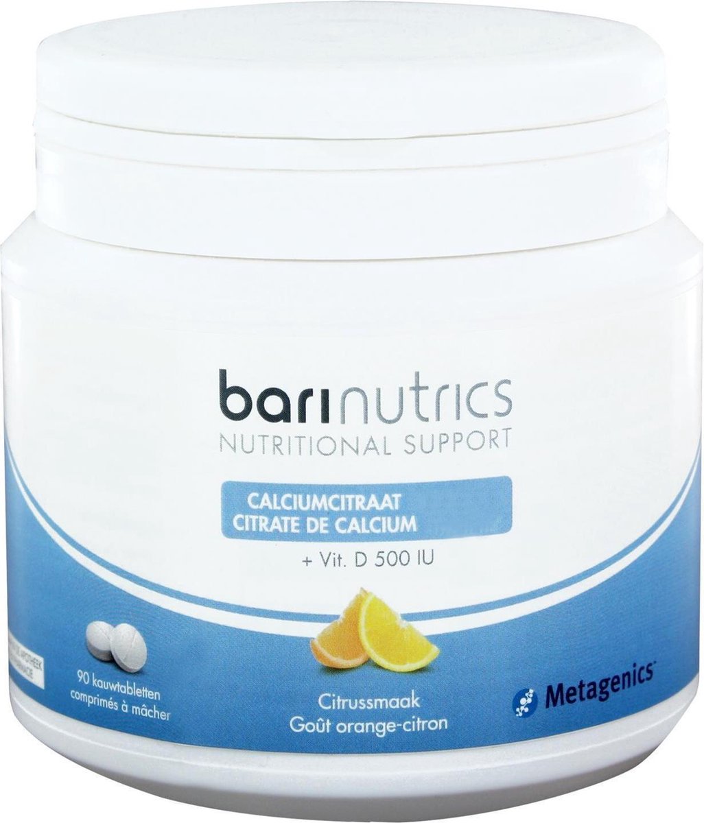 Metagenics Barinutrics Calciumcitraat citrus 90 tabletten