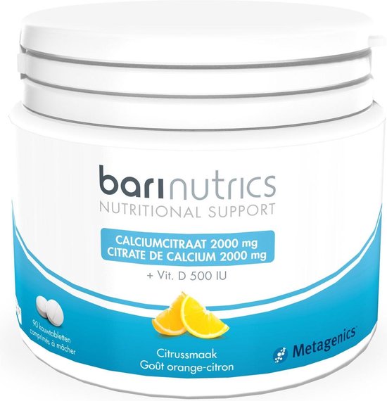 Metagenics Barinutrics Calciumcitraat citrus 90 tabletten