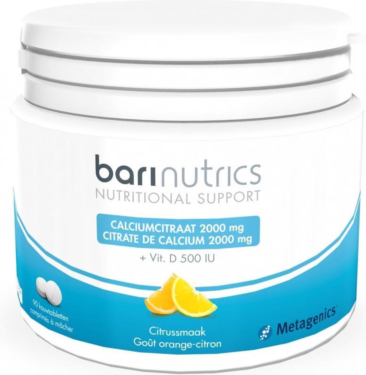 Metagenics Barinutrics Calciumcitraat citrus 90 tabletten
