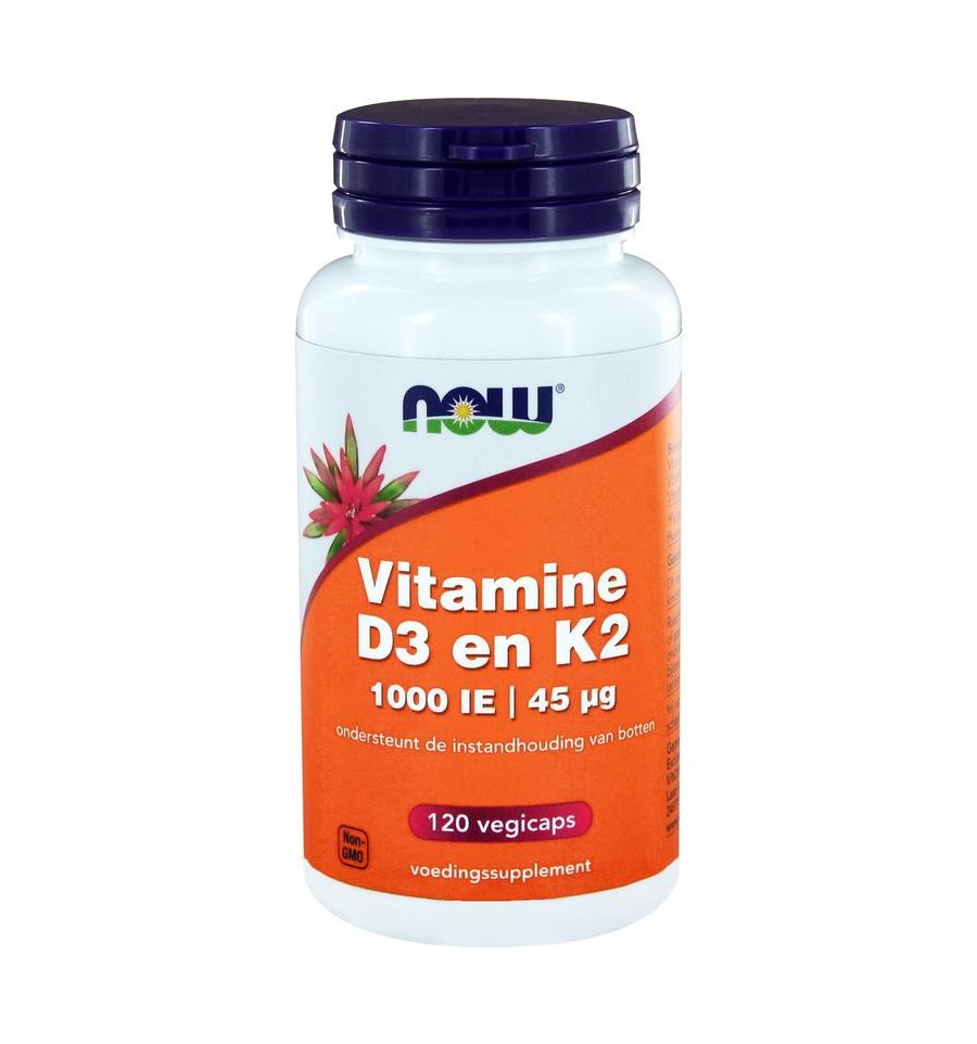 Now Vitamine D3 1000IE & Vitamine K2 120 vcaps