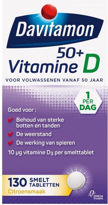 Davitamon D 50+ smelttablet 130 tabletten