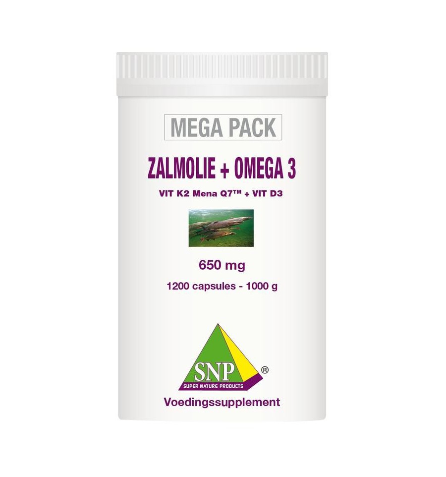 Snp Zalmolie & omega 3 megapack 1200 capsules
