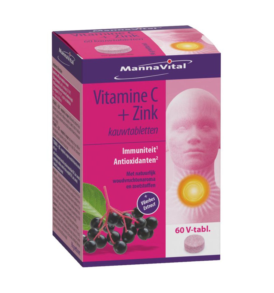 Mannavital Vitamine C plus zink 60 tabletten