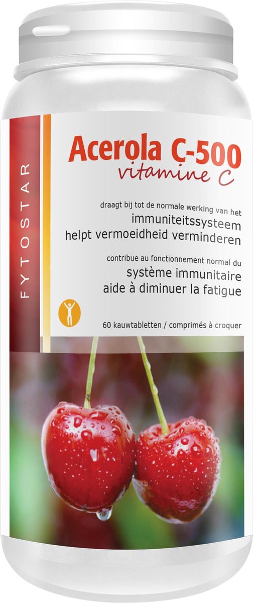 Fytostar Acerola vitamine C500 kauwtablet 60 tabletten