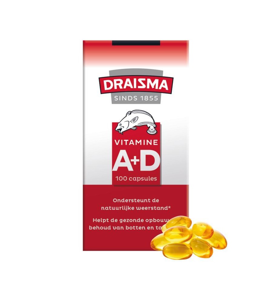 Draisma Vitamine A + D levertraan 100 capsules