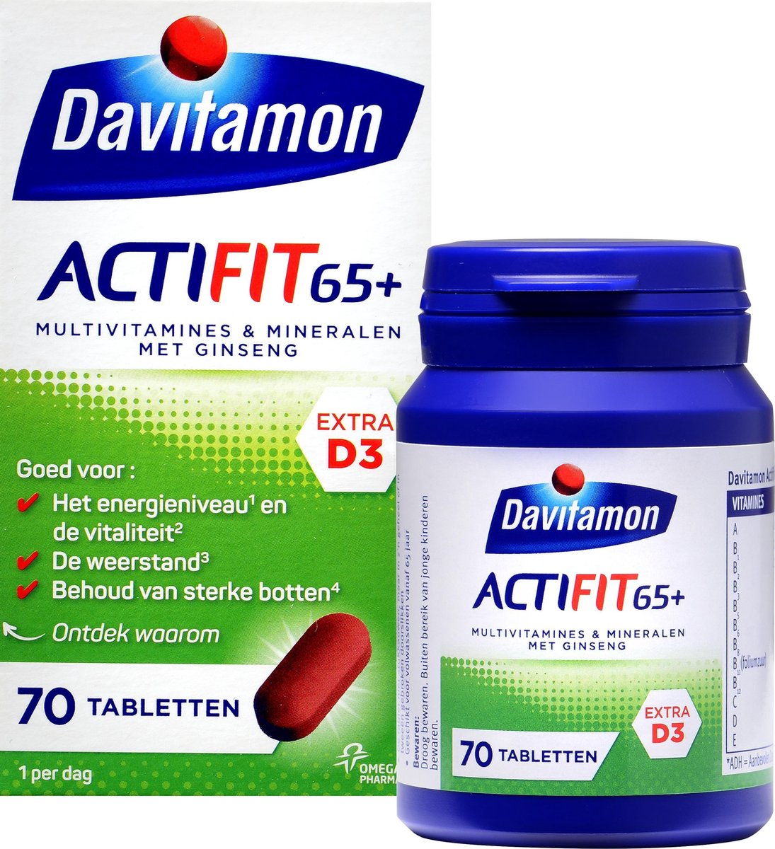 Davitamon Actifit 65+ 70 tabletten