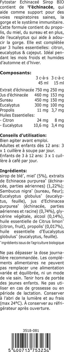 Fytostar Echinacea & propolis siroop 250 ml