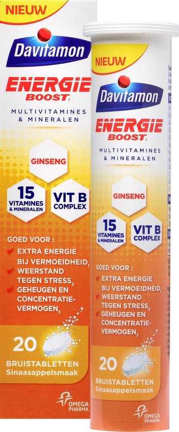 Davitamon Energie boost ginseng 20 bruistabletten