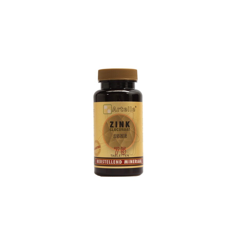 Artelle Zink gluconaat 25 mg 75 tabletten