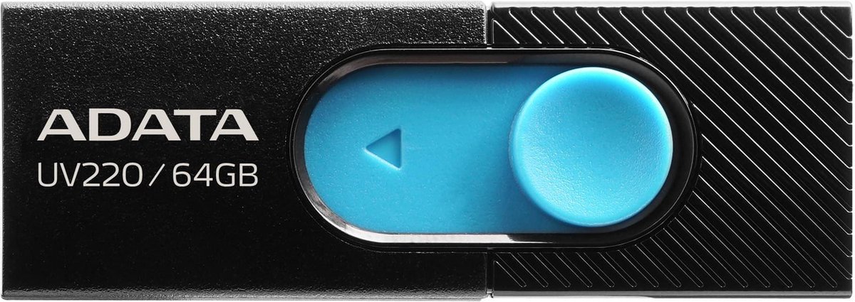 ADATA UV220 64GB USB 2.0 Capacity, Blauw USB Flash Drive - Zwart