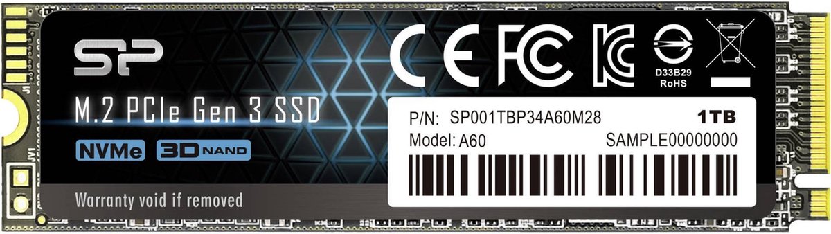 Silicon Power Ace-A60-SSD-PCIe Gen 3x4-512GB-PCIe Gen3 x 4 & NVMe 1.3 / SLC Cache / HMB - Max2200/1600 Mb/s