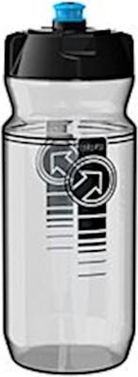 Pro sportbidon Team 0,6 liter PVC 21 cm transparant/ - Zwart