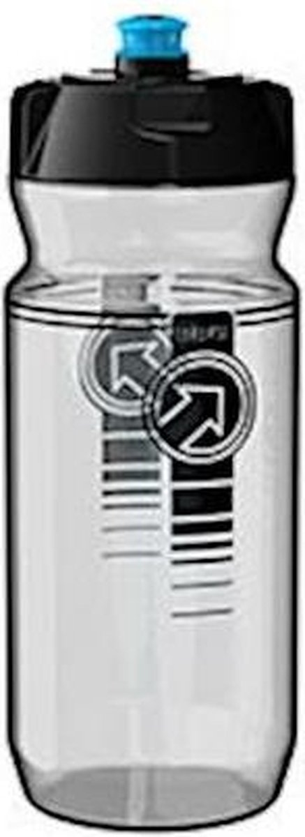 Pro sportbidon Team 0,6 liter PVC 21 cm transparant/ - Zwart