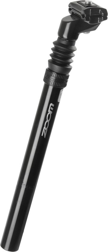 Zoom Zadelpen verend 350 x 27,2 mm aluminium - Zwart