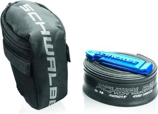 Schwalbe zadeltas 0,7 liter met binnenband 28 x 1 - Zwart