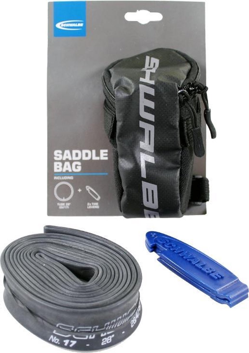 Schwalbe zadeltas 0,7 liter met binnenband 28 x 1 - Zwart