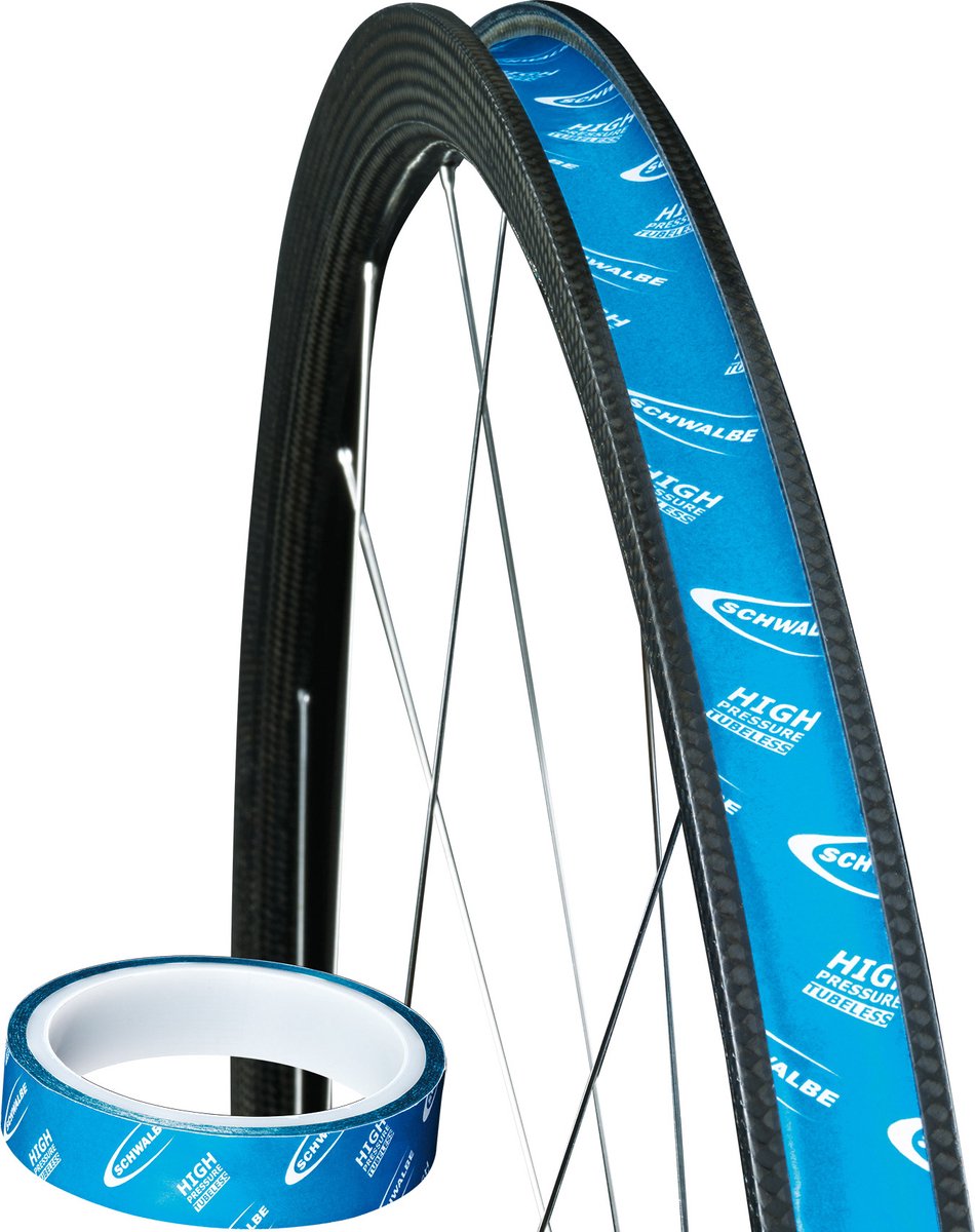 Schwalbe velglint zelfklevend tubeless 21 mm x 10 m - Blauw