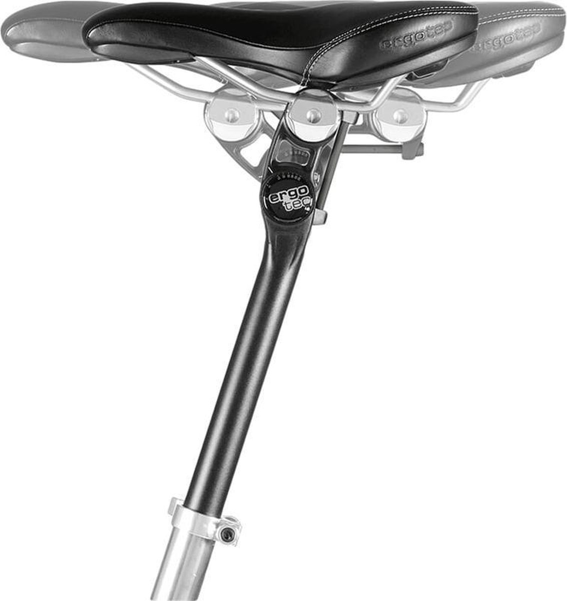 Ergotec zadelpen Seatpost Futura 27,2 x 400 mm aluminium - Zwart